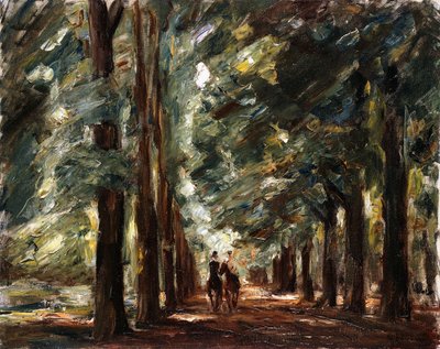 2人のライダーがいるサクロウのアベニュー。 2人の騎手がいるサクロウの路地、1923年頃 作： Max Liebermann