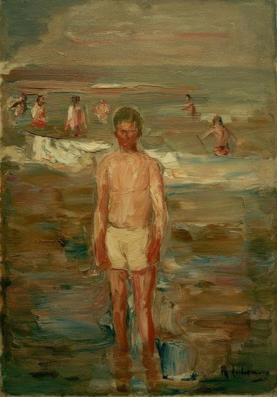 入浴する男の子 作： Max Liebermann