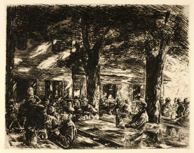 ローゼンハイムのビアガーデン 作： Max Liebermann