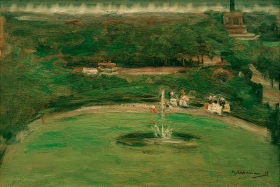 ケーニヒスプラッツのアーティストのスタジオからの眺め 作： Max Liebermann