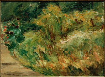 北西の庭師のコテージの花-研究 作： Max Liebermann