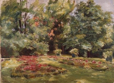 ヴァンゼー庭園のフラワーテラス。 1924 作： Max Liebermann