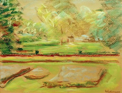 北東にフラワーテラス 作： Max Liebermann