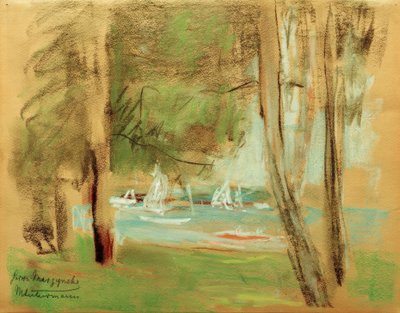 ヴァンゼーのボート 作： Max Liebermann