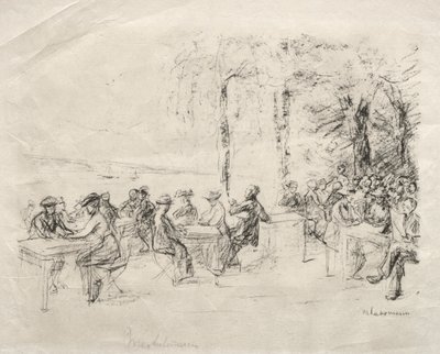カフェ オン ザ ハベル 作： Max Liebermann
