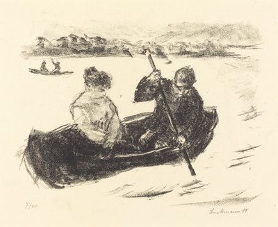 カヌー、1919年。 作： Max Liebermann