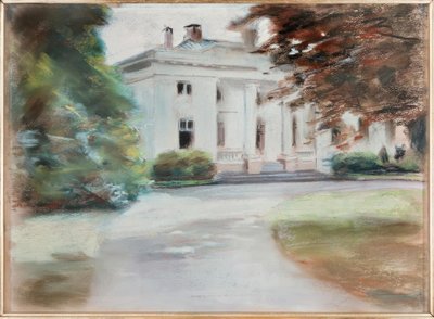エルベ川沿いのNienstedtenのHirschparkにあるGodeffroy&39;sche Landhaus 作： Max Liebermann