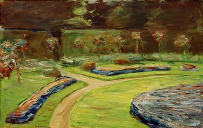 生垣の庭のラウンデル 作： Max Liebermann