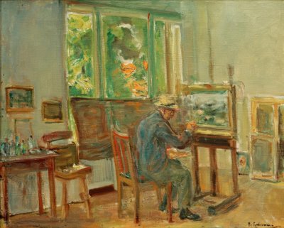 ヴァンゼーの彼のスタジオにいるアーティスト 作： Max Liebermann