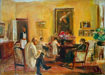 ヴァンゼーの家に住むアーティストと家族 作： Max Liebermann