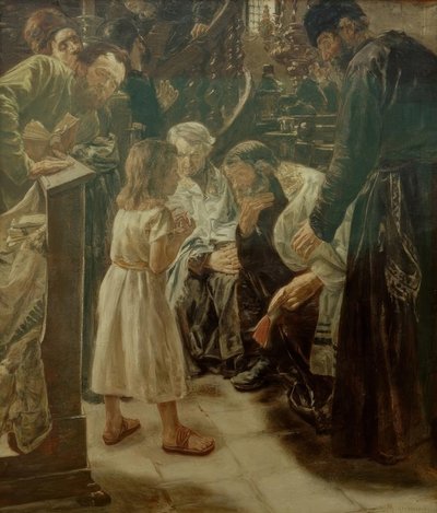 お寺での12歳のイエス 作： Max Liebermann