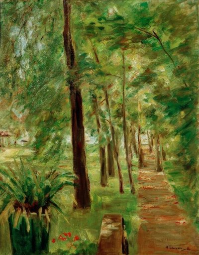 東のヴァンゼー庭園にある白樺の路地 作： Max Liebermann