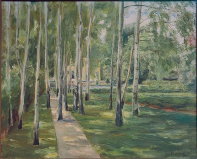 西のヴァンゼー庭園にある白樺の路地 作： Max Liebermann