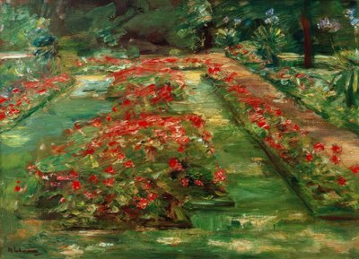 北のヴァンゼー庭園のフラワーテラス 作： Max Liebermann