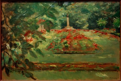 北のヴァンゼー庭園のフラワーテラス 作： Max Liebermann