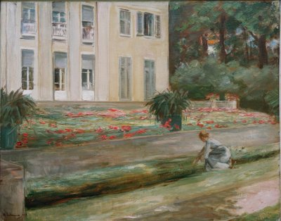 北西にあるヴァンゼー庭園のフラワーテラス 作： Max Liebermann