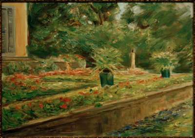 北西にあるヴァンゼー庭園のフラワーテラス 作： Max Liebermann