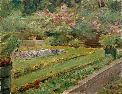 北西にあるヴァンゼー庭園のフラワーテラス 作： Max Liebermann