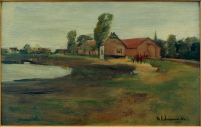 ミリッチのドルフ通り（池のある風景） 作： Max Liebermann