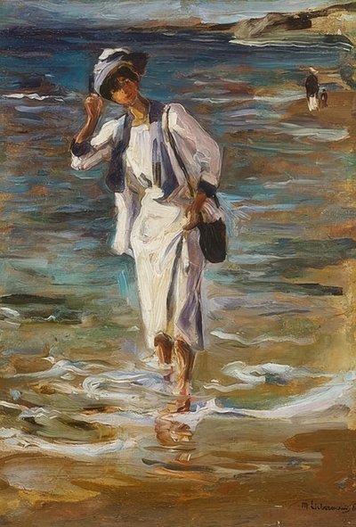 ビーチの女性。 1908 作： Max Liebermann