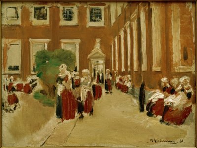 アムステルダム孤児院の無料時間 作： Max Liebermann