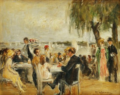 エルベのガーデンカフェ、1902 作： Max Liebermann