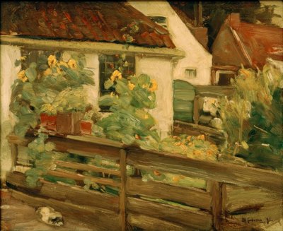 ひまわりのある庭 作： Max Liebermann