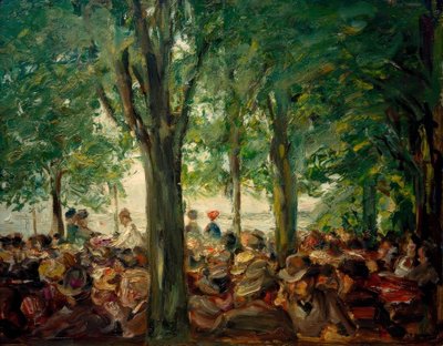 ハーヴェルの木の下のガーデンバー（シルドホーン &39;） 作： Max Liebermann