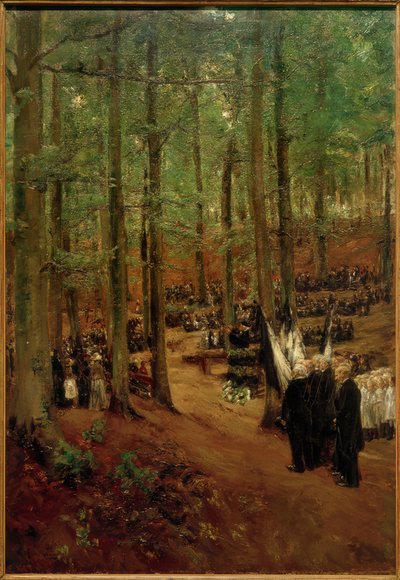 フリードリヒ3世皇帝の追悼式。ケーセンの-最初のバージョン 作： Max Liebermann