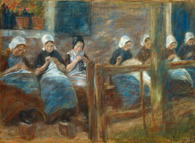 ハイゼンで縫う女の子 作： Max Liebermann