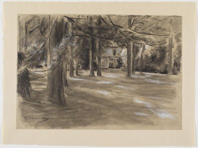 家のあるオランダ風の公園風景 作： Max Liebermann