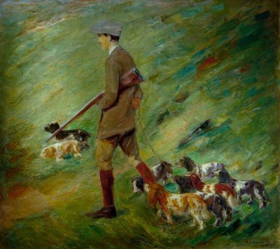 砂丘のハンター-犬と一緒にトレーナー 作： Max Liebermann