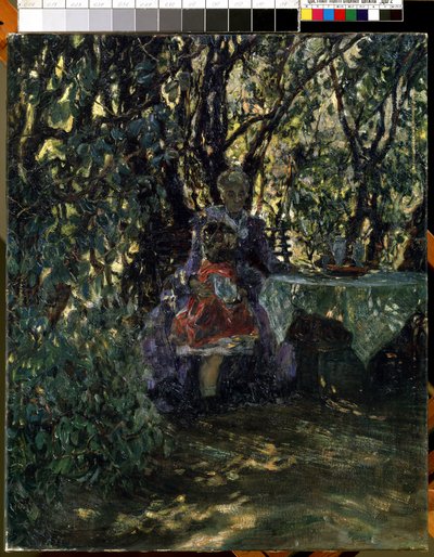 「ベルリンのヴァンゼーの別荘の庭」（ヴァンゼーの別荘の庭） マックス・リーバーマン作（1847-1935） 1911年 ミカロユス・コンスタンティナス・チルリオニス美術館、カウナス、リトアニア 作： Max Liebermann