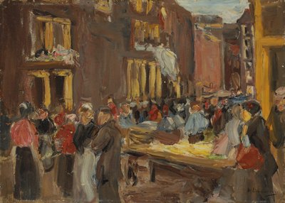 アムステルダムのユダヤ人街。アムステルダムのユデンガッセ、エッケヨデンブリー通り、1905年 作： Max Liebermann