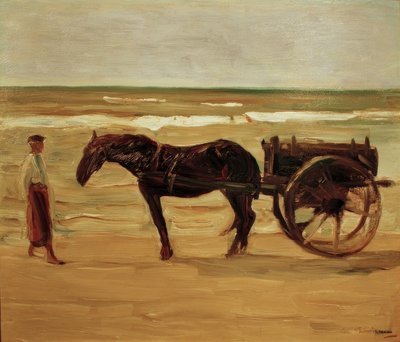 ビーチの世話人のカート 作： Max Liebermann