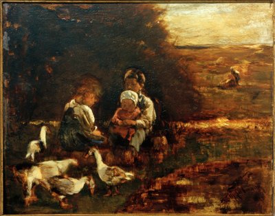小さなガチョウ飼い 作： Max Liebermann