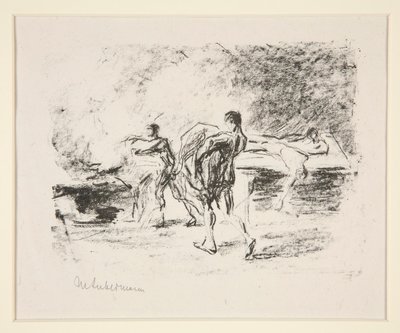 死体の火葬、ゲーテのバッソンピエールに（火葬の場面） 作： Max Liebermann