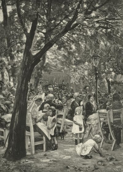 リーバーマン、ビアガーデンコンサート 作： Max Liebermann