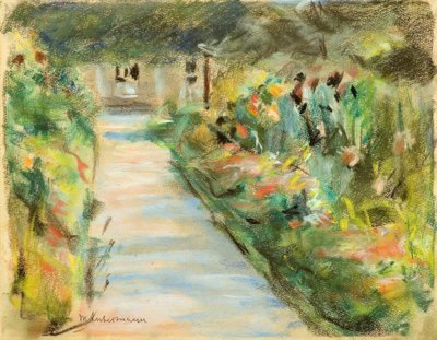 M.リーバーマン、咲く庭 作： Max Liebermann