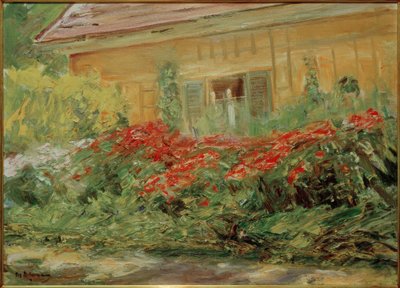 M.リーバーマン、北の庭師の家に咲く花 作： Max Liebermann