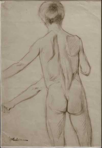 M.リーバーマン、絵画「入浴少年」の研究 作： Max Liebermann