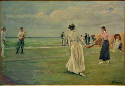 海沿いのテニス選手M.リーバーマン 作： Max Liebermann