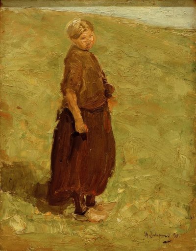 砂丘の女の子、右に立って 作： Max Liebermann