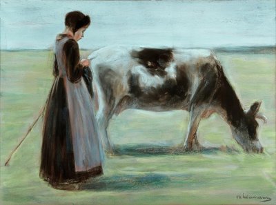 牛を持つ少女 作： Max Liebermann