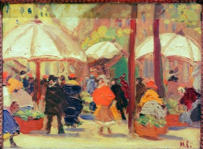 ミュンヘンのマーケット広場 作： Max Liebermann