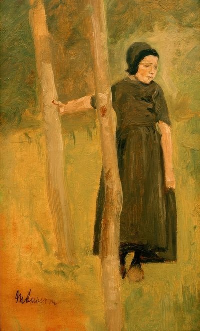 マックス・リーバーマン、木の下の子供 作： Max Liebermann