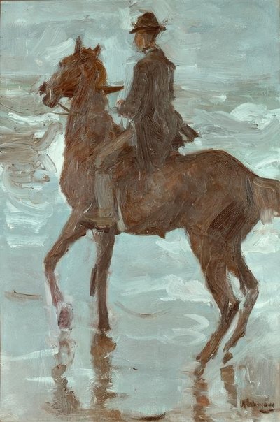 ビーチでのライダー 作： Max Liebermann