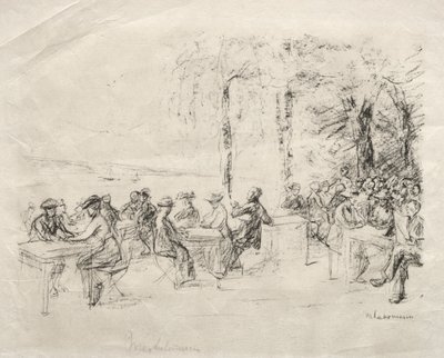 ウォーターフロントのレストラン。 作： Max Liebermann