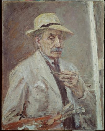 ペイントコートと帽子をかぶった自画像 作： Max Liebermann
