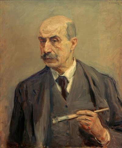 ブラシを使った自画像 作： Max Liebermann